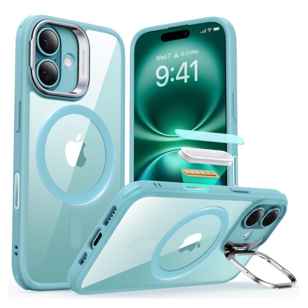 iPhone 16 PLUS with MagSafe Military-Grade Protective Case - Clear Green